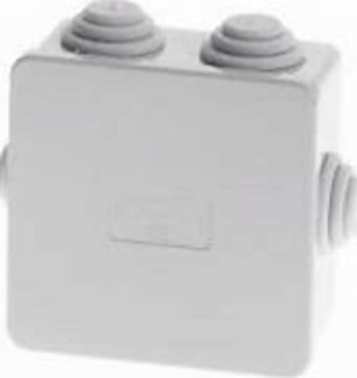 Elettrocanali Surface Mounted Electrical Box Branching IP55 (75x75x34mm) in Gray Color