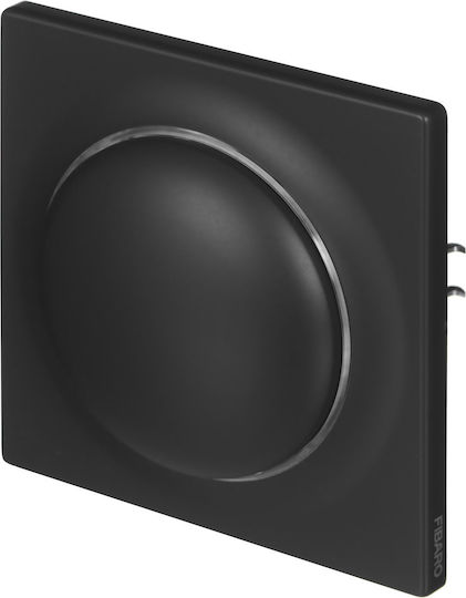 Fibaro Χωνευτός Διακόπτης Dimmer με Πλαίσιο LED Περιστροφικός 350W σε Μαύρο Χρώμα