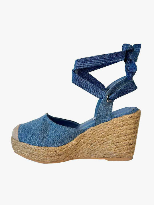 Olian Women's Platform Espadrilles Blue