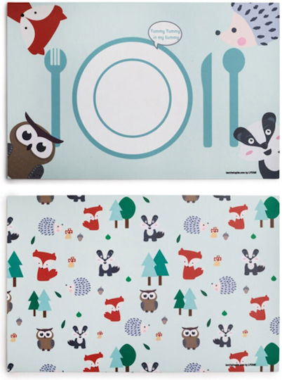 Lyc Sac Single Desk Pad Plastic Placemat Happy Forest Multicolour 42x27cm