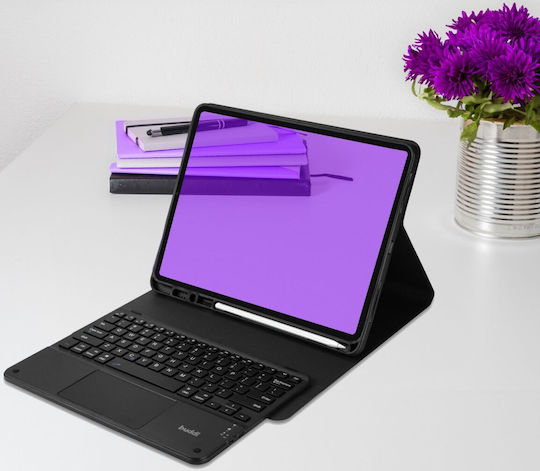 Buddi Zuna Flip Cover mit Tastatursprache Englisch US Samsung Galaxy Tab S8 Plus / S7 Plus / S7 FE 12.4"
