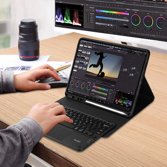 Buddi Zuna Flip Cover with Keyboard in English US Blacη (iPad Pro 2018 12.9" / iPad Pro 2020 12.9" / iPad Pro 2021 12.9" / iPad Pro 2022 12.9'') 115356
