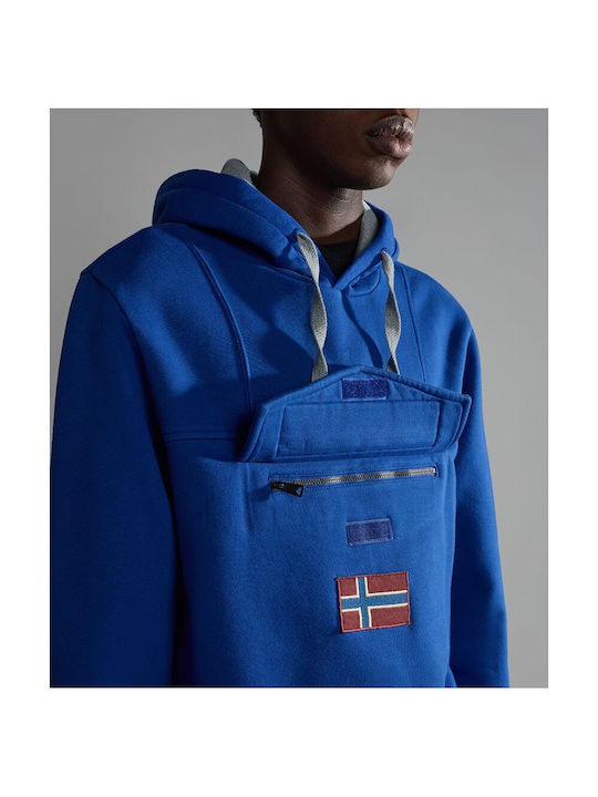 Napapijri Herren Sweatshirt mit Kapuze Blau