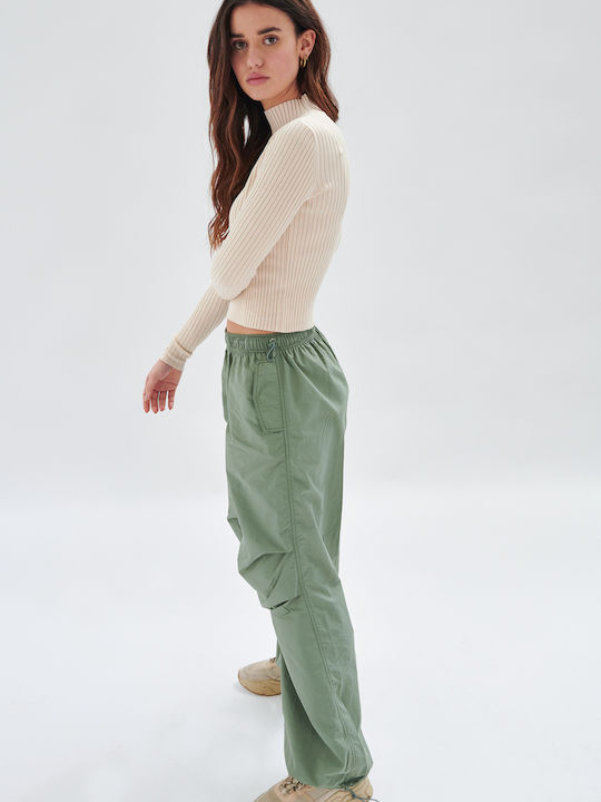 Women's Fabric Trousers Green