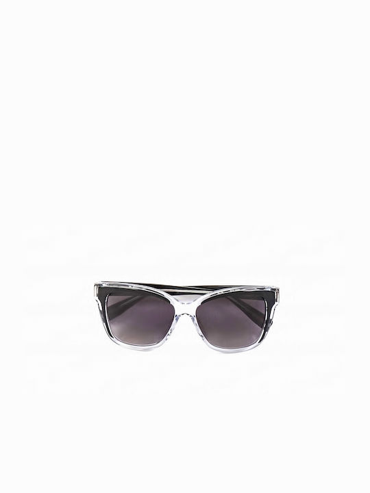 Trussardi Women's Sunglasses with Black Plastic Frame and Black Gradient Lens 077/0Z32/56-15-140