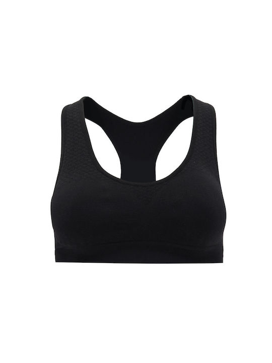 FightFlix Women's Sports Bra without Padding Black