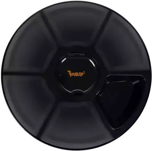 Purlov Automat Plastic Hranitoare pentru Câine & Pisică 150ml în Culoare Negru