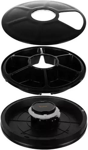 Purlov Automat Plastic Hranitoare pentru Câine & Pisică 150ml în Culoare Negru