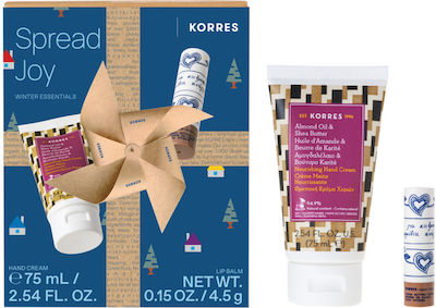 Korres Spread Joy Winter Essentials Σετ Περιποίησης για Ενυδάτωση με Lip Balm & Κρέμα Χεριών 75ml