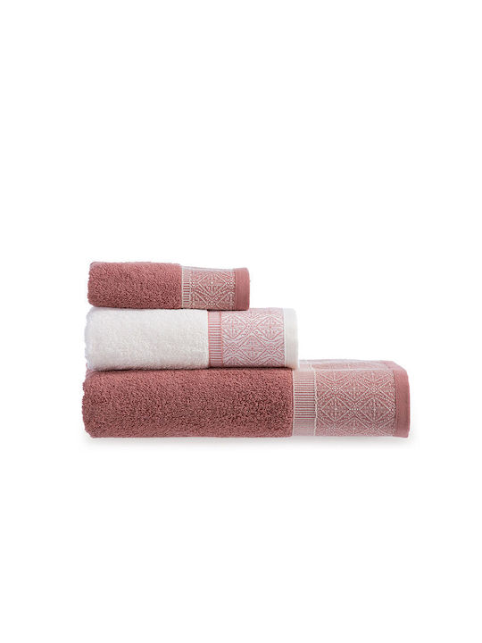 Nef-Nef Homeware Hand Towel Kleran 034505 30x50cm. Coral Weight 520gr/m²