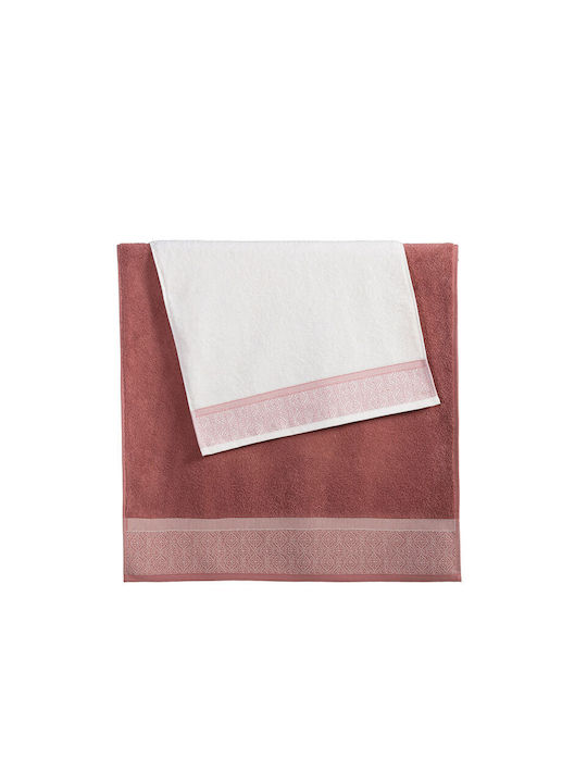 Nef-Nef Homeware Hand Towel Kleran 30x50cm Coral Weight 520gr/m²