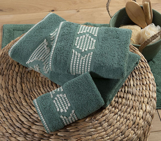 Nef-Nef Homeware Prosop De Mână Creative 30x50cm Verde Greutate 520gsm Nef-Nef Homeware Prosop De Mână Creative 30x50cm Verde Greutate 520gsm