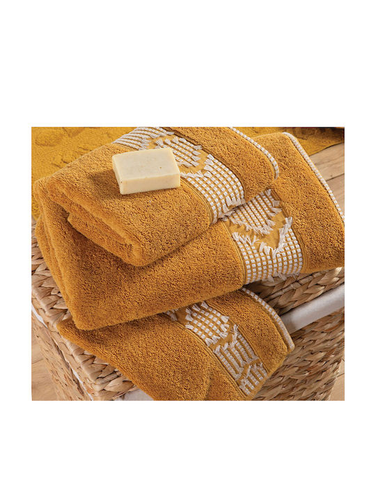Nef-Nef Homeware Handtuch Creative 30x50εκ. Yellow Gewicht 520gr/m²
