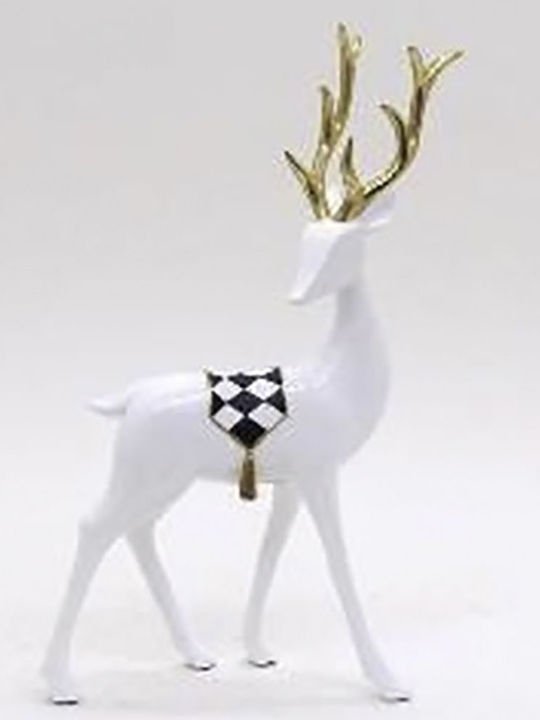 Iliadis Christmas Plastic Figure Reindeer White Height 33cm