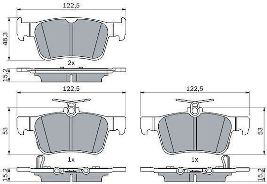 Bosch Brake Pad Rear for Honda Civic