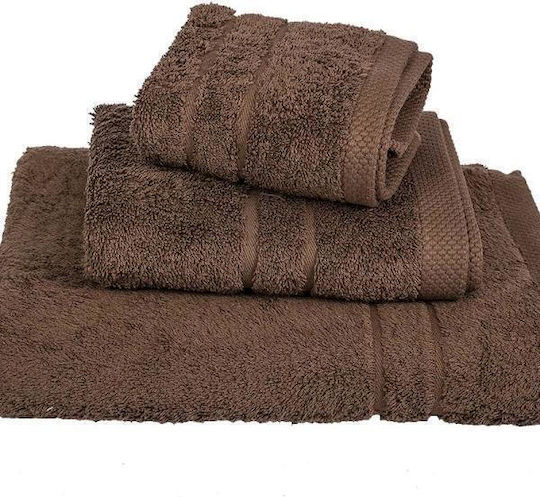 Le Blanc Handtuch Gekämmte 40x60εκ. Coffee 600g Braun Gewicht 600gr/m²