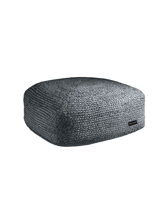 Bean Bag Stool Poof Boho Gray 50x50x25cm