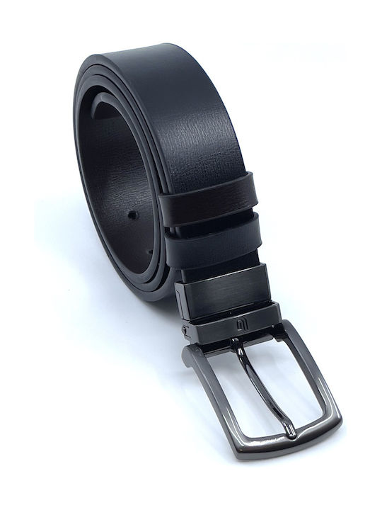 Legend Accessories Men's Double Sided Belt Black ΜΑΥΡΟ