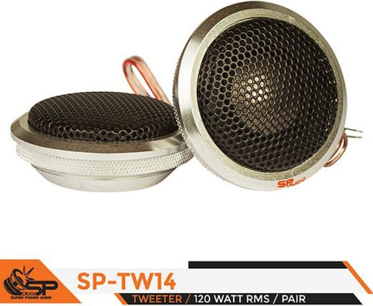 SP Audio Σετ Tweeter Αυτοκινήτου Στρογγυλά TW14 98dB
