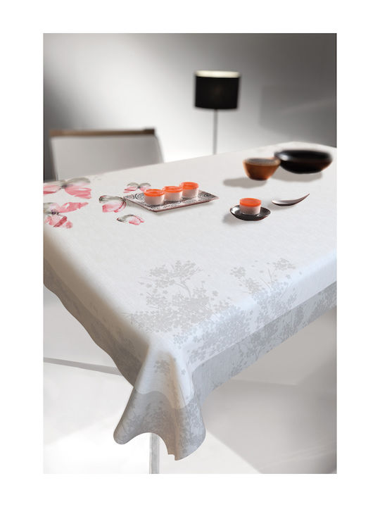 Saint Clair 1039 Polyester Stain Resistant Tablecloth Silver 145x220cm