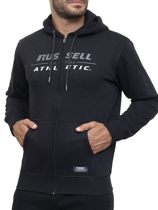 Russell Athletic Men's Sweatshirt Jacket with Hood Black