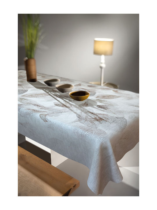 Saint Clair 1035 Polyester Stain Resistant Tablecloth Stone 145x180cm