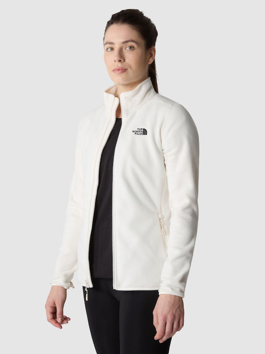 100 Glacier Women's Cardigan with Zipper White