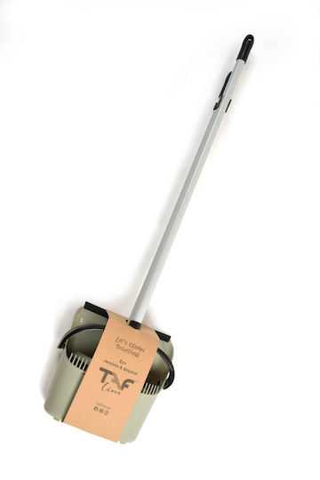 Viopsyctr Plastic Dustpan with Stick Gray