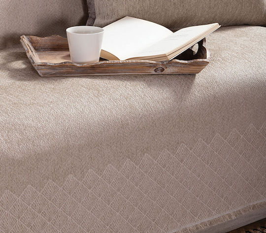 Nef-Nef Homeware Remington Ριχτάρι Τριθέσιου Καναπέ Ζακάρ 170x300εκ. Beige 034631