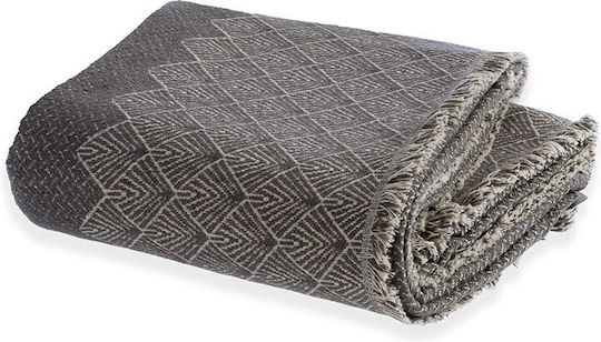 Nef-Nef Homeware Remington Three-Seater Sofa Throw Jacquard 170x300cm Anthracite