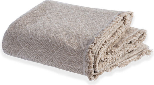 Nef-Nef Homeware Remington Ριχτάρι Τριθέσιου Καναπέ Ζακάρ 170x300εκ. Beige 034631