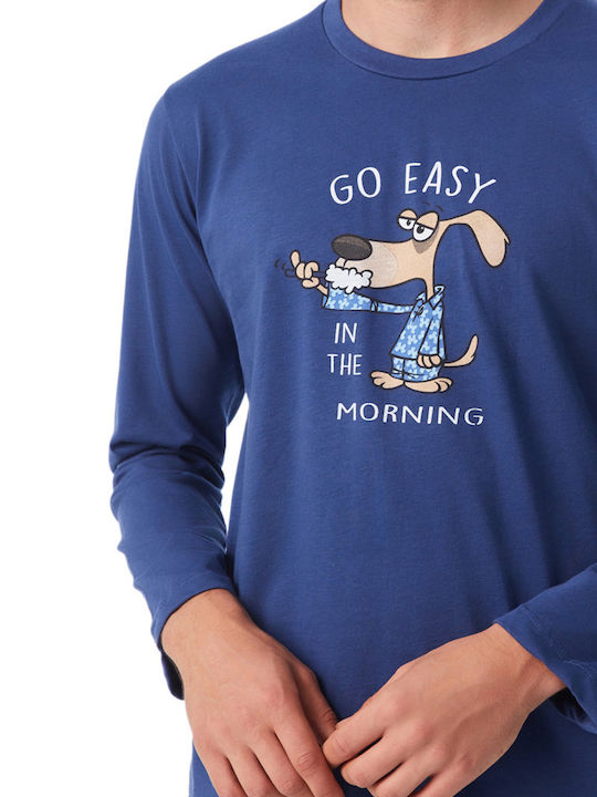 Minerva Go Easy Men's Winter Pajamas Set Blue