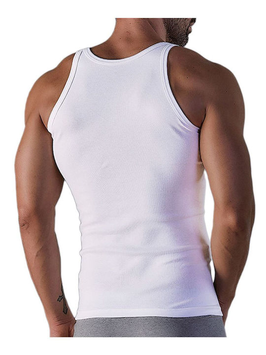 Hive Ανδρικές Φανέλες Αμάνικες σε Λευκό Χρώμα 2Pack