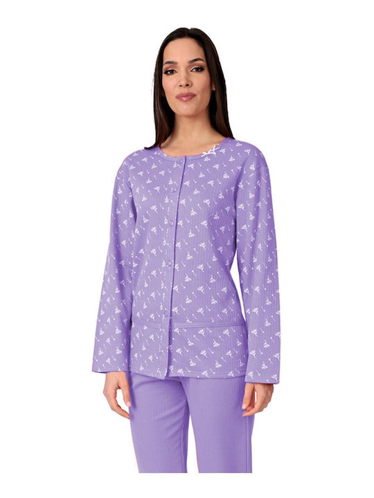 Lydia Creations De iarnă Set Pijamale pentru Femei Violet