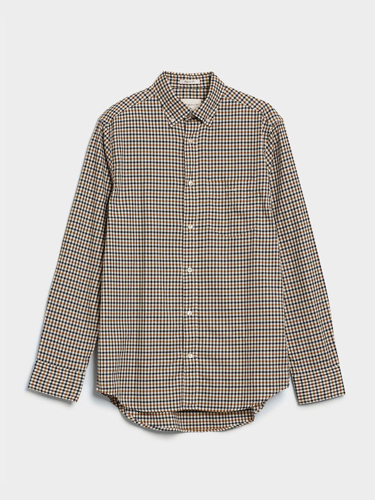 Reg Long-sleeved Cotton Shirt Checked Multicolour