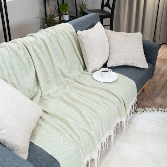 Teoran Mohair Ριχτάρι Πολυθρόνας 130x150εκ. Menta 52014546