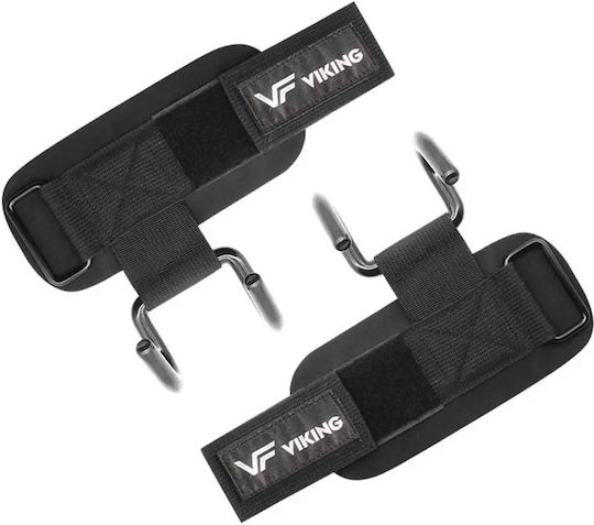 Viking Weightlifting Wristband 2pcs με Γάντζους Άρσεων