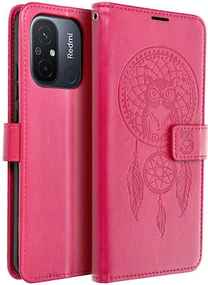 Mezzo Synthetic Leather Book Fuchsia (Redmi 12C)