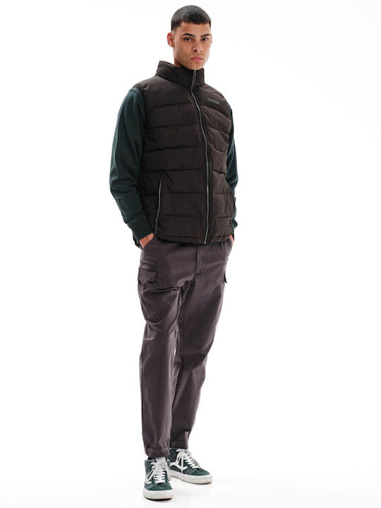 Sleeveless Jacket Puffer Waterproof Black