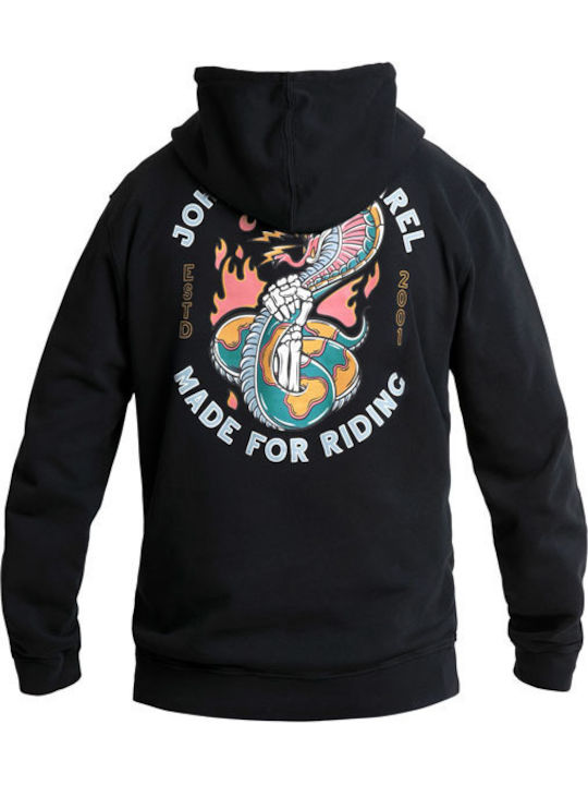 Herren Sweatshirt Jacke mit Kapuze Schwarz