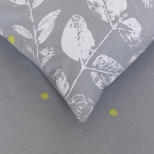 Kocoon Bettwäsche-Set Einzel 160x270cm. Fueglio Fueglio Grey 3Stück