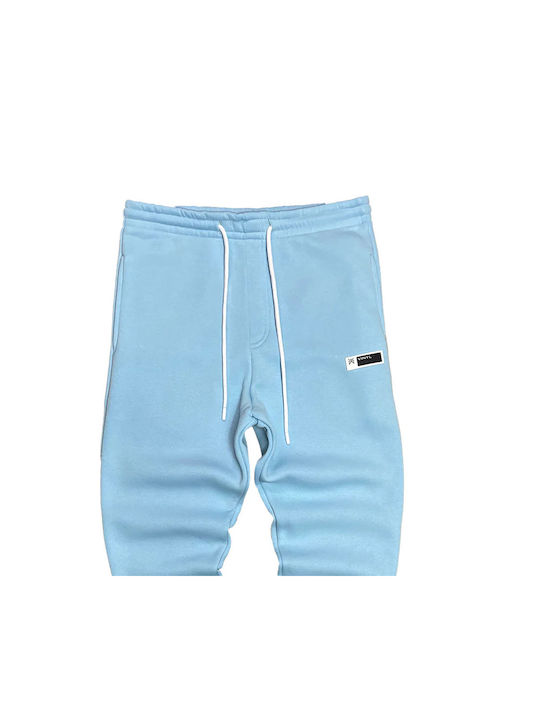 Sweatpants with Elastic Light Blue