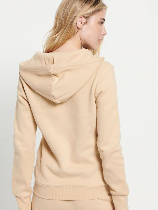 Damen Sweatshirtjacke Beige