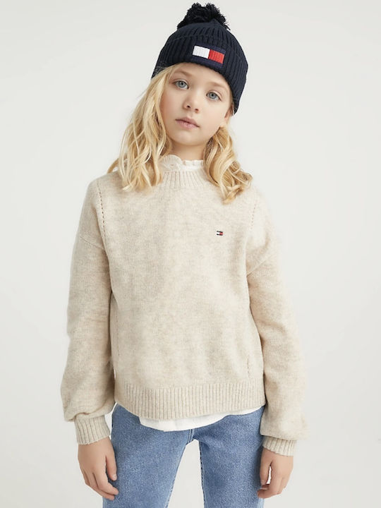 Kids' Sweater Long Sleeve Beige ESSENTIAL