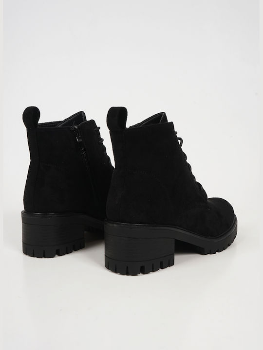 Piazza Shoes Women's Suede Boots Black