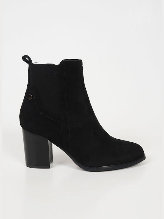 Piazza Shoes Catifea Ghete dama Negru