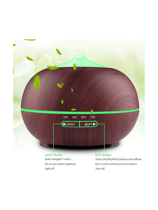 LED Aromatherapie-Diffusor mit Timer Braune 550ml 010-00-05