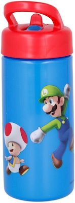 Stor Sticlă pentru Copii Super Mario Plastic Albastru 410ml