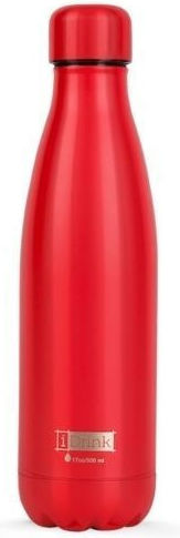 I-Total iDrink Colors Μπουκάλι Θερμός Ανοξείδωτο BPA Free 500ml Κόκκινο