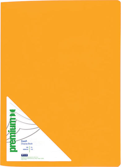 AG Trees Clipboard Flexible with 40 plastic sleeves Slides for Paper A4 Orange 1pcs